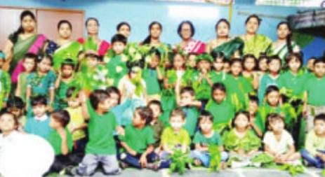 शिशु संस्कार केन्द्र में हरेली पर्व मनाया गया ।