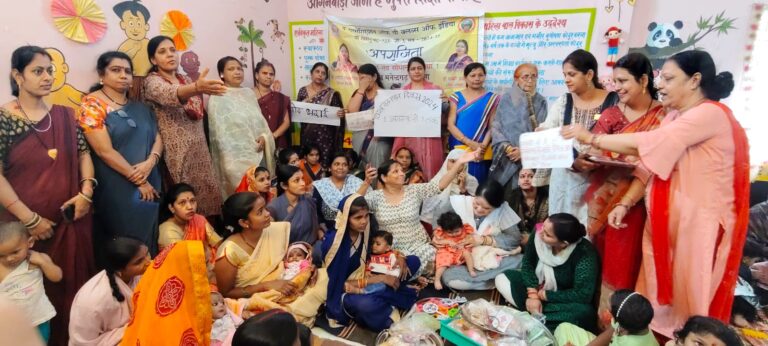 समाज सेवी संस्था वी क्लब समर्पण के तत्वावधान में आयोजित हुआ कुपोषण उन्मूलन कार्यक्रम ।