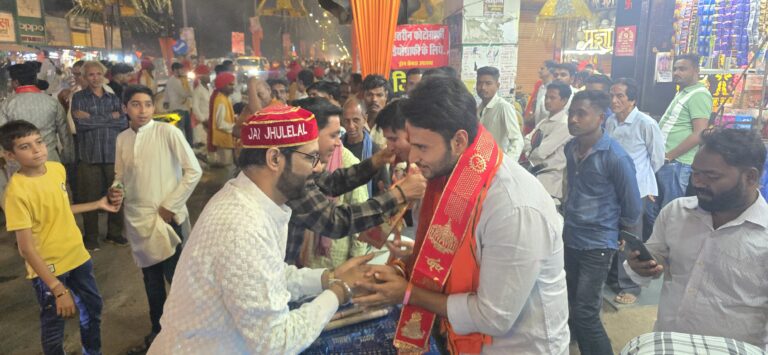 हिंदू नववर्ष एवं सिंधी समाज के नपाध्यक्ष ने किया स्वागत।